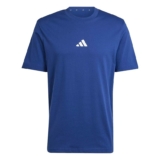 adidas Hombre Essentials Small Logo Single Jersey Shirt, Dark Blue/White