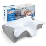 HOMCA Almohada Cervical 2 en 1 Espuma de Memoria, Gris