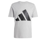 adidas Uomo Essentials Big Logo Single Jersey tee, Medium Grey Heather/Black