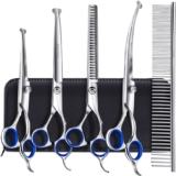 Gimars 4CR tijeras peluqueria canina 6 en 1 Tijeras para perros de acero inoxidable