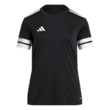adidas Mujer Squadra25 Jersey Short Sleeve Shirt, Black/White