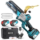 SEESII Mini Motosierra Bateria 6 Pulgadas, Sierra Electrica podar Arboles