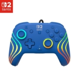 Turtle Beach Afterglow Wave Azul Mando de juego RGB con cable para Nintendo Switch 2