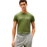 Tommy Hilfiger Camiseta de Manga Corta Hombre Slim Fit, Negro (Mountain Pine)