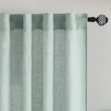 MIULEE Cortinas de Lino Translúcido 2 Piezas Turquesa 245x140cm (HxL)