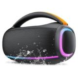 Ajblg Bluetooth 5.4 Altavoz Bluetooth Potente 80W, Impermeable IPX7 Altavoces Portátil