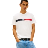 Tommy Jeans Camiseta de Manga Corta Hombre Signature Stripe de algodón