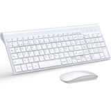 TopMate Pack Teclado y Raton Inalámbricos Ultra Delgado – Blanco