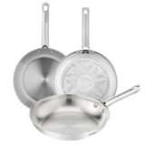 Tefal Duetto On – Juego de 3 Sartenes, Acero Inoxidable