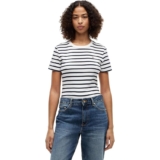 Tommy Hilfiger Camiseta de Manga Corta Mujer Slim Cody con Cuello Redondo