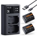 K&F Concept NP-FZ100 2 Pack 2280mAh Batería y Cargador Compatible con Cámara Sony Sony A7iii