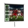 HOMCOM Pantalla de Proyector Manual 100 Pulgadas, Pantalla de Proyección