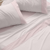 Burrito Blanco | Juego de Sábanas 50% Algodón 50% Poliéster Cama 120 Coral