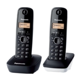 Panasonic KX-TG1612SP1 Teléfono Inalámbrico Digital DECT, Unidad Base y 2 Auriculares