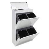 Arregui Top CR621-B Cubo de Basura y Reciclaje de Acero de 4 Compartimentos con Cajón
