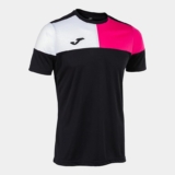Joma Camiseta Manga Corta Crew v Negro Rosa Blanco