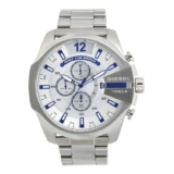 Diesel Reloj Mega Chief para Hombre, Movimiento cronógrafo con correa de acero inoxidable