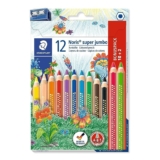 STAEDTLER Noris Club 129 NC12P1. Lápiz jumbo de diseño triangular. 12 lapiceros de
