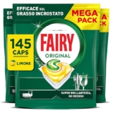 Fairy Original TodoEn1 Cápsulas Lavavajillas Máquina Limón, 5×29 Cápsulas