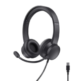 Trust Roha II USB Auriculares con Micrófono PC Ligero On Ear, Negro