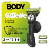 GilletteLabs Body + Intimate Maquinilla Corporal Hombre, 3 Recambios