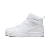 PUMA Unisex Kids Rebound V6 Mid Jr Zapatillas, White Cool Light Gray