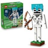 LEGO Minecraft El Esqueleto de Juguete – Figura Articulada con Casco de Diamante