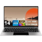 bvate 2026 Ordenador Portátil 14″ Win11 6GB 256GB SSD Soporte 1TB SSD