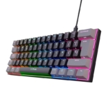 GXTrust Acira Teclado Mecánico 60% Español QWERTY, Negro/Gris