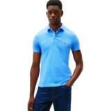 Tommy Hilfiger Polo de Manga Corta para Hombre 1985 Slim Fit, Azul (Blue Spell)