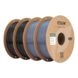 eSUN Filamento PETG 1.75 mm 4KG para Impresora 3D Alta Dureza Negro+Gris