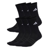 adidas Unisex adulto Cushioned Crew Socks 6 Pair Pack, blacklack/white