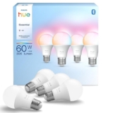 Philips Hue Essential Blanco y Color Bombilla LED Inteligente E27 Pack de 4