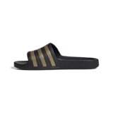 Adidas Unisex Adilette Aqua Slides Core Black / Gold Metallic / Core Black 9 UK 43 EU