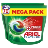 Ariel PODs Platinum, Detergente Líquido En Cápsulas + Poder Quitamanchas Cápsulas