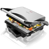 Cecotec Parrilla Eléctrica Rock’nGrill 1000. 1000 W, Revestimiento Antiadherente RockStone