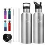 Botella Agua 1 litro, Botella Termica Acero Inoxidable Antifugas Para Viaje