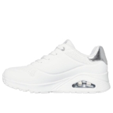 Skechers Uno Golden Air Zapatillas para Mujer, White Durabuck/Silver Trim