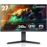 KOORUI Gaming Monitor 27 Pulgadas – Pantalla WQHD PC, 240Hz