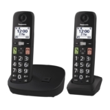 Panasonic KX-TGU112EXB Teléfono Inalámbrico Digital, Unidad Base y 2 Auriculares