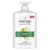 Pantene Pro-V Suave y Liso Champú 1000ml dispensador, Pelo Encrespado y Apagado. Limpieza