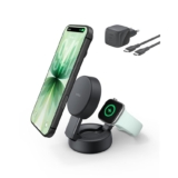 Belkin UltraCharge Pro Cargador Inalámbrico Magnético 2 en 1 Qi2 25W Carbón