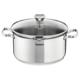 Tefal Duetto – Cacerola 20 cm, Acero inoxidable