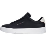 Tommy Hilfiger Court Sneaker Hombre Detail Essential de Piel, Azul (Navy Blue)