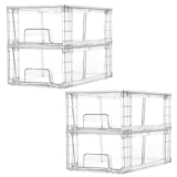 Vtopmart 4 Cajones Apilables de Acrílico, 30,5cm/12 pulgadas