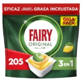 Fairy Original TodoEn1 Cápsulas Lavavajillas Máquina Limón, 5×41 Cápsulas