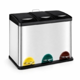 T-LOVENDO.ES Cubo basura o reciclaje 3 de compartimentos Grande | 3 X 8L Total 24